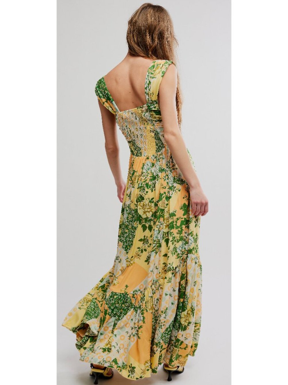 FREE PEOPLE Sasha Maxi Dress / Lemon Combo - Picture 2 of 5